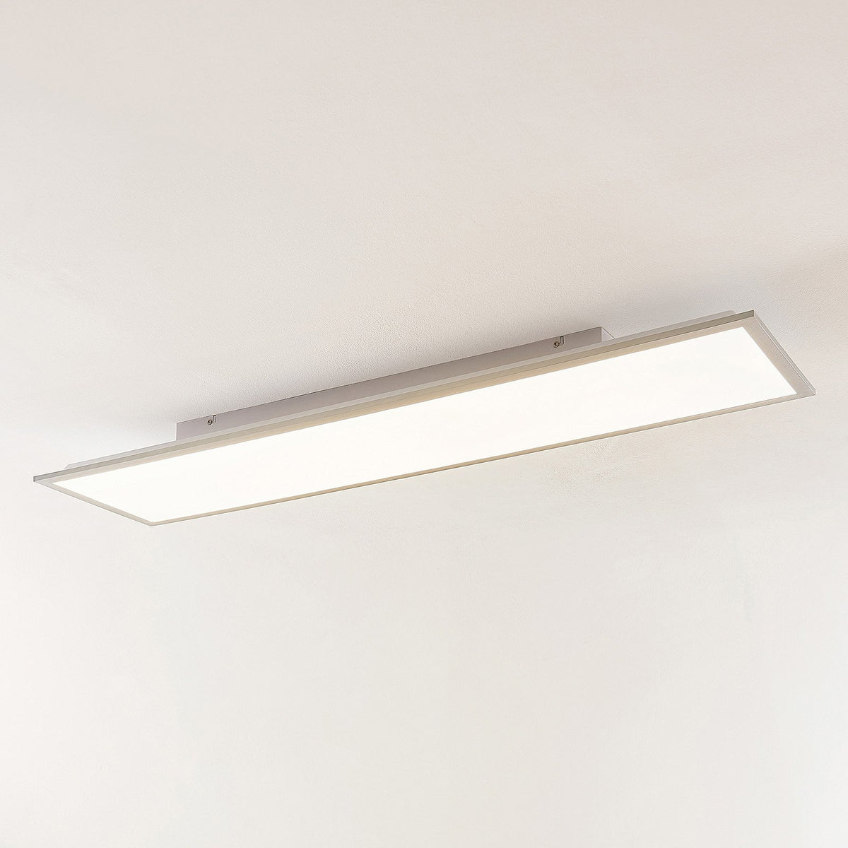Lindby LED Panel Flächenleuchte Stenley 4000K 120cm x 30cm silber weiß - 12753289714437