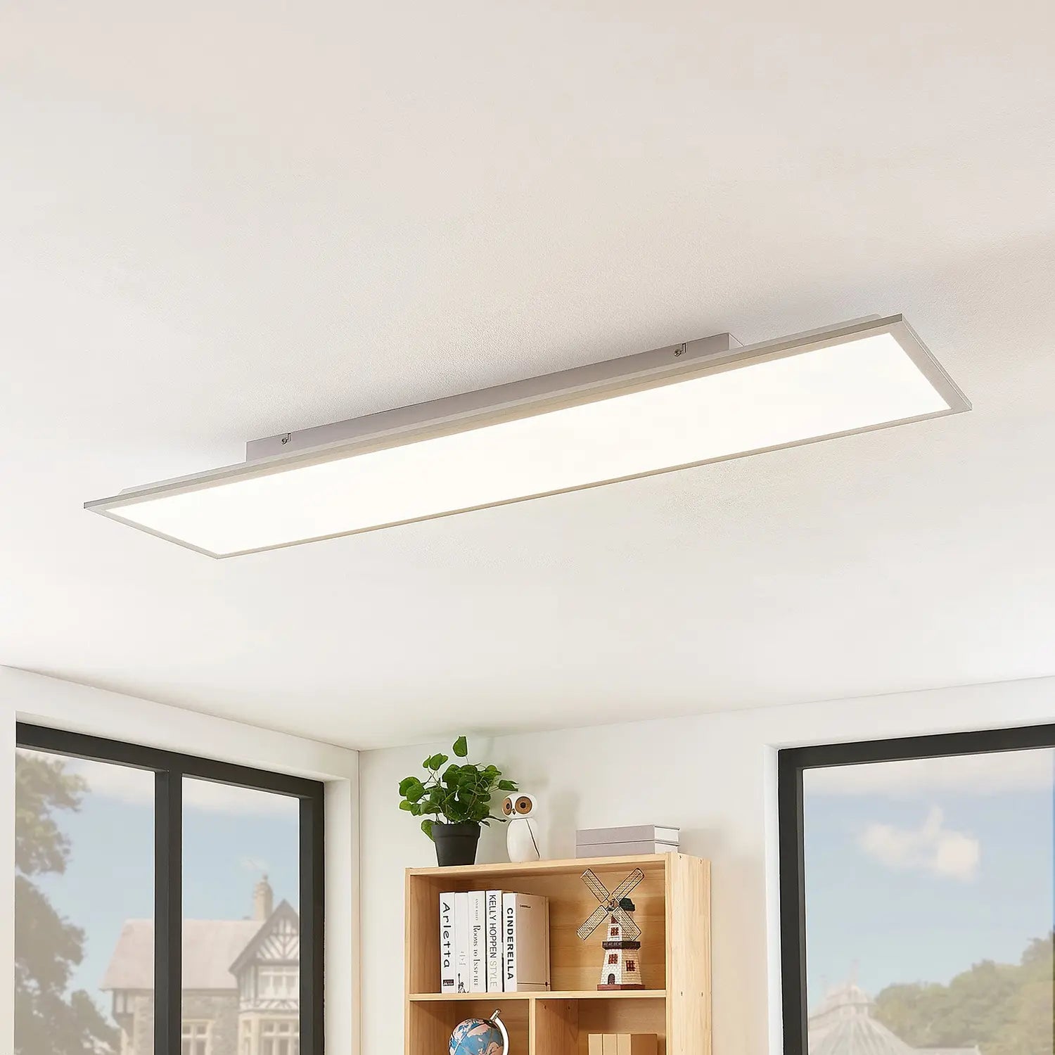 B-Ware Lindby Led Panel Flächenleuchte Stenley 4000 K 120cm X 30cm Silber Weiß - 12753289714437