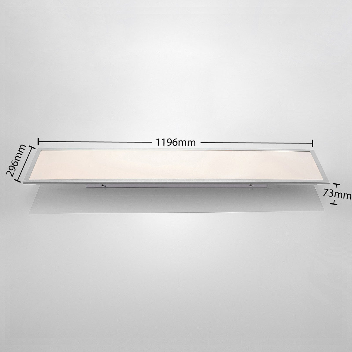 Lindby LED Panel Flächenleuchte Stenley 4000K 120cm x 30cm silber weiß - 12753289714437