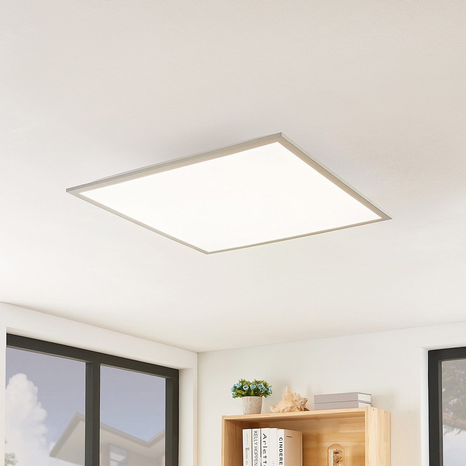 B-Ware Lindby Led Panel Deckenleuchte Stenley Leuchte Aluminium Quadratisch Siehe Text - 4251096571455