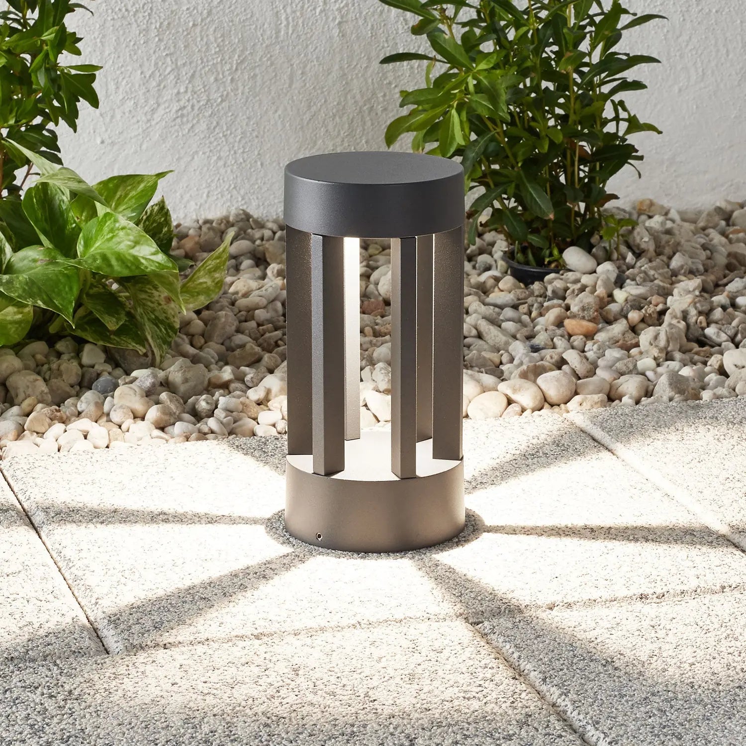 B-Ware Lindby Sockelleuchte Außenleuchte Led Lampe Dunkelgrau Aluminium Glas 22 Cm - 4251096554441