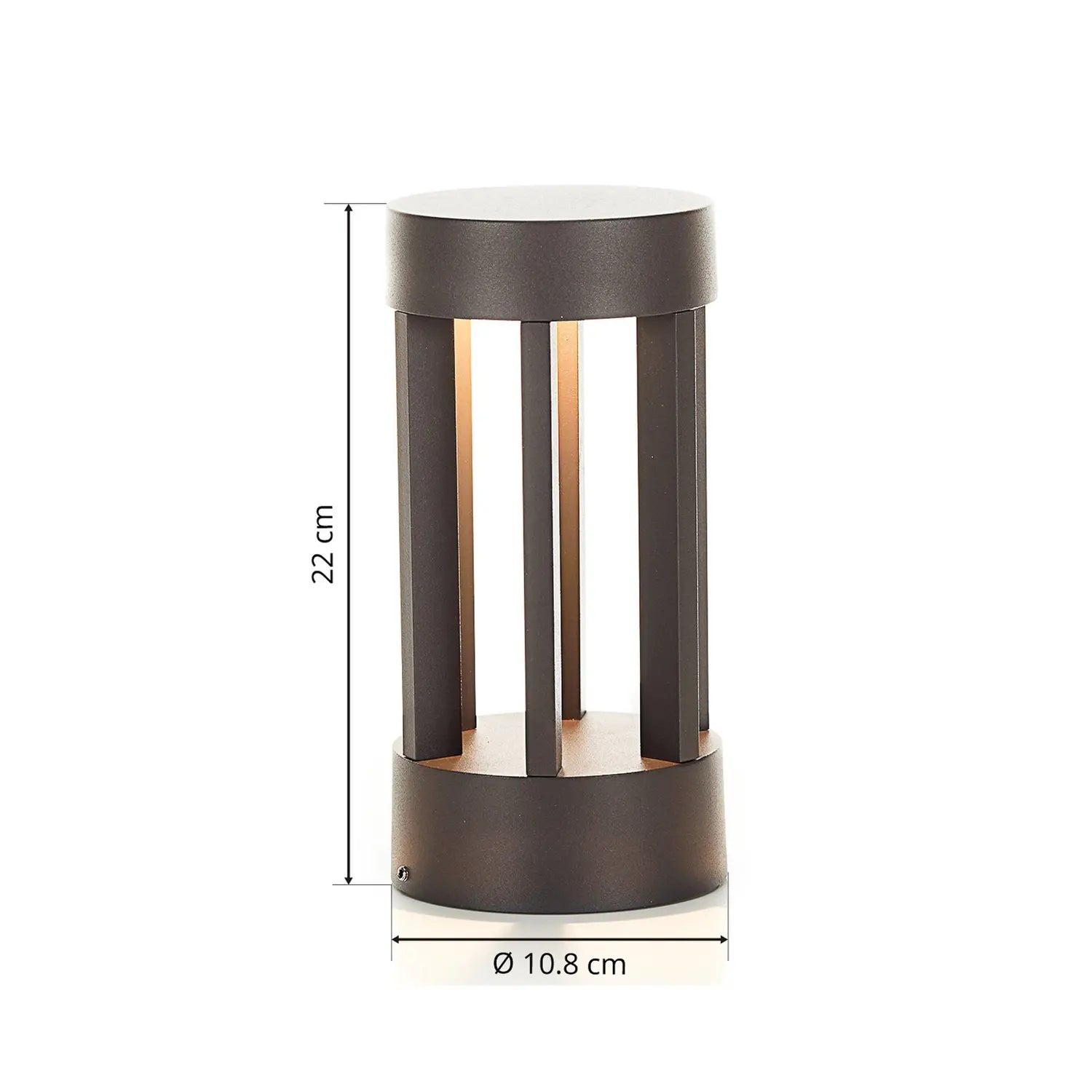 B-Ware Lindby Sockelleuchte Außenleuchte Led Lampe Dunkelgrau Aluminium Glas 22 Cm - 4251096554441
