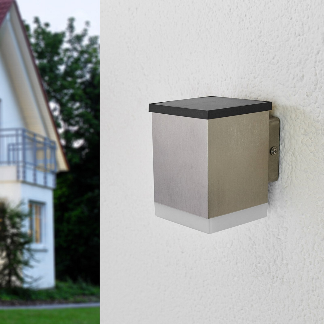 Lindby Led Solar Außenwandleuchte Lampe Solarleuchte Tyson Edelstahl 2 Stück B-Ware - 4251096538304