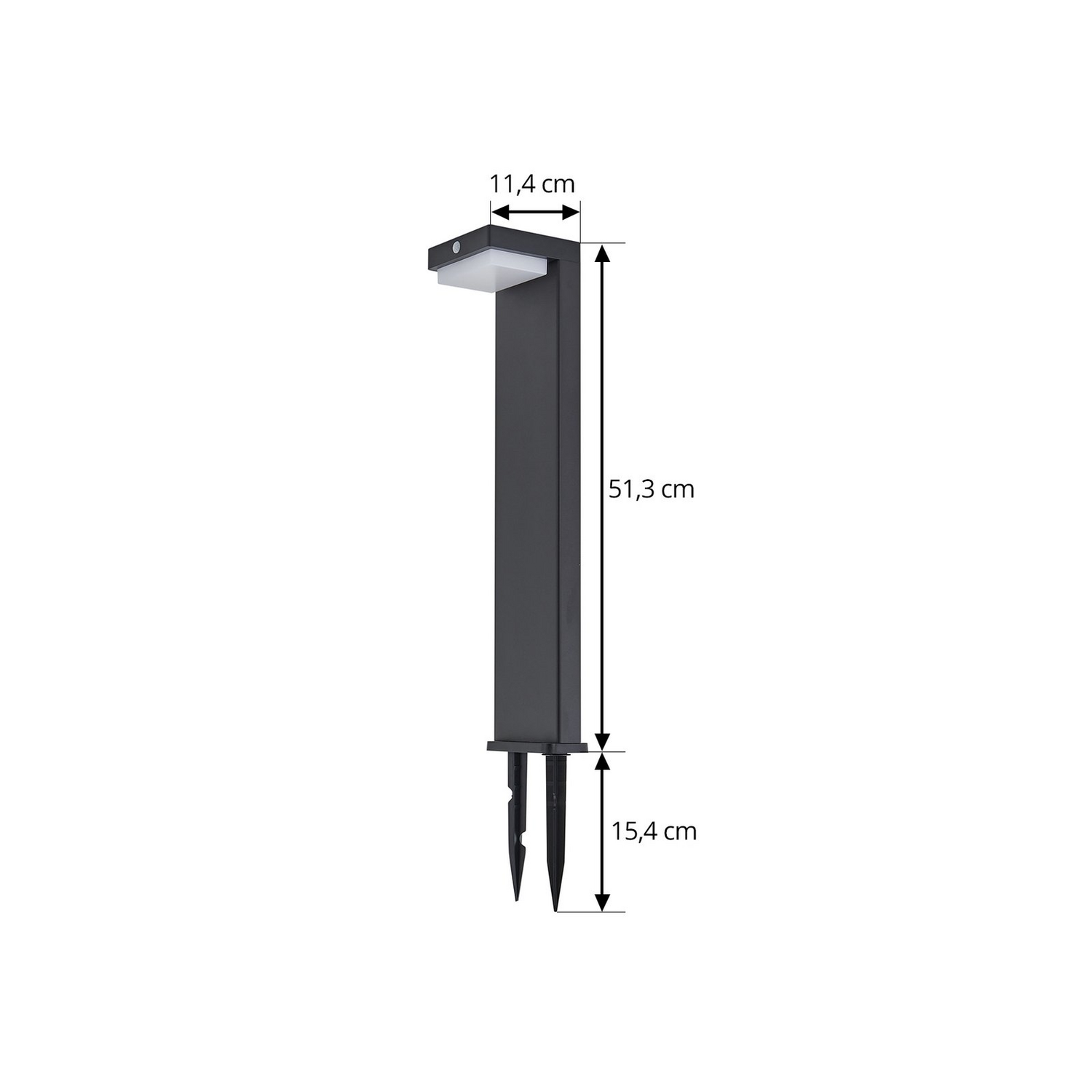 B-Ware Lindby Sockelleuchte Wegeleuchte Led Solar Eleazar Schwarz Aluminium Sensor
