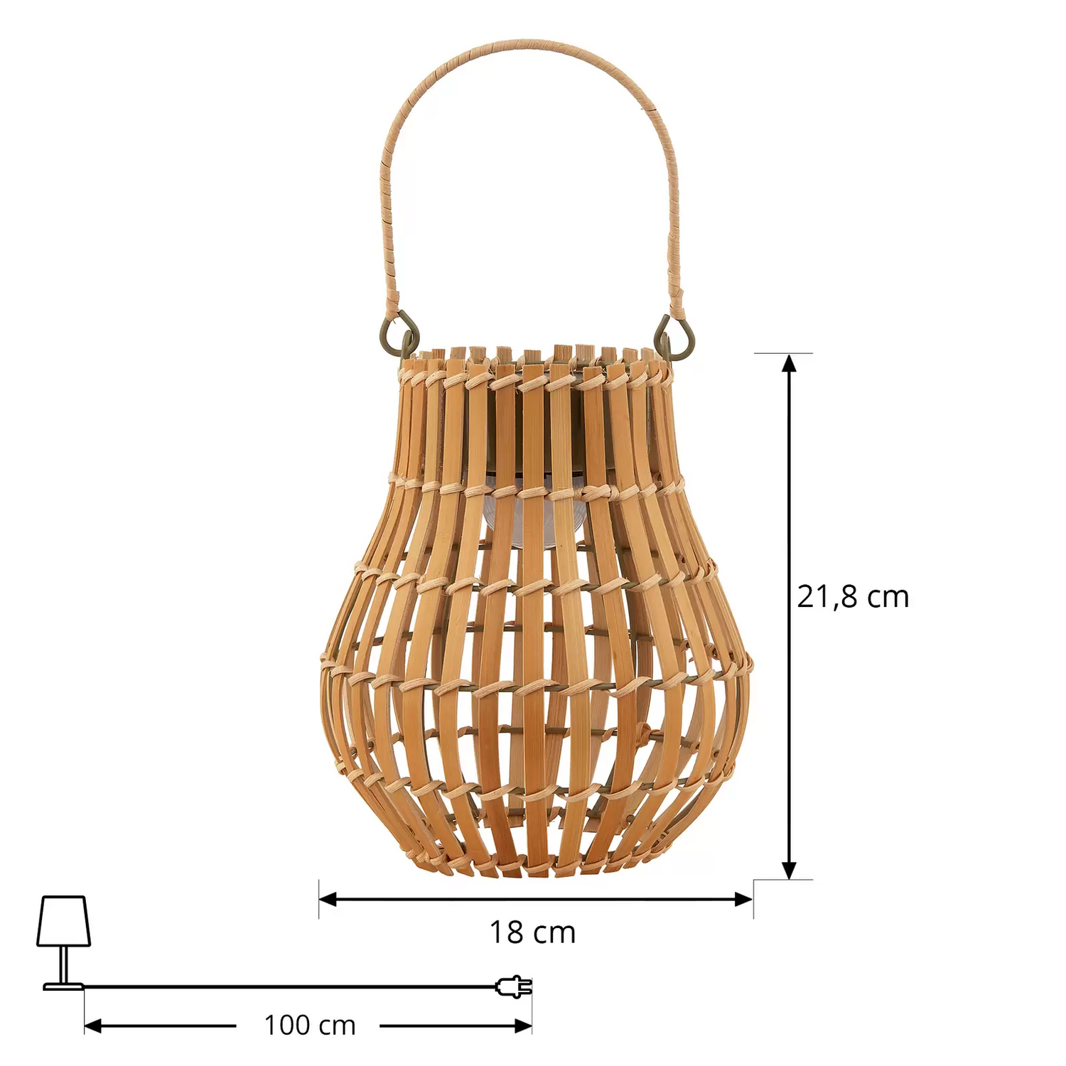 B-Ware Lindby Led Solar Terrassenleuchte Amaria Bambus ø 18 Cm Terrassenleuchten Lampe - 4251911764413