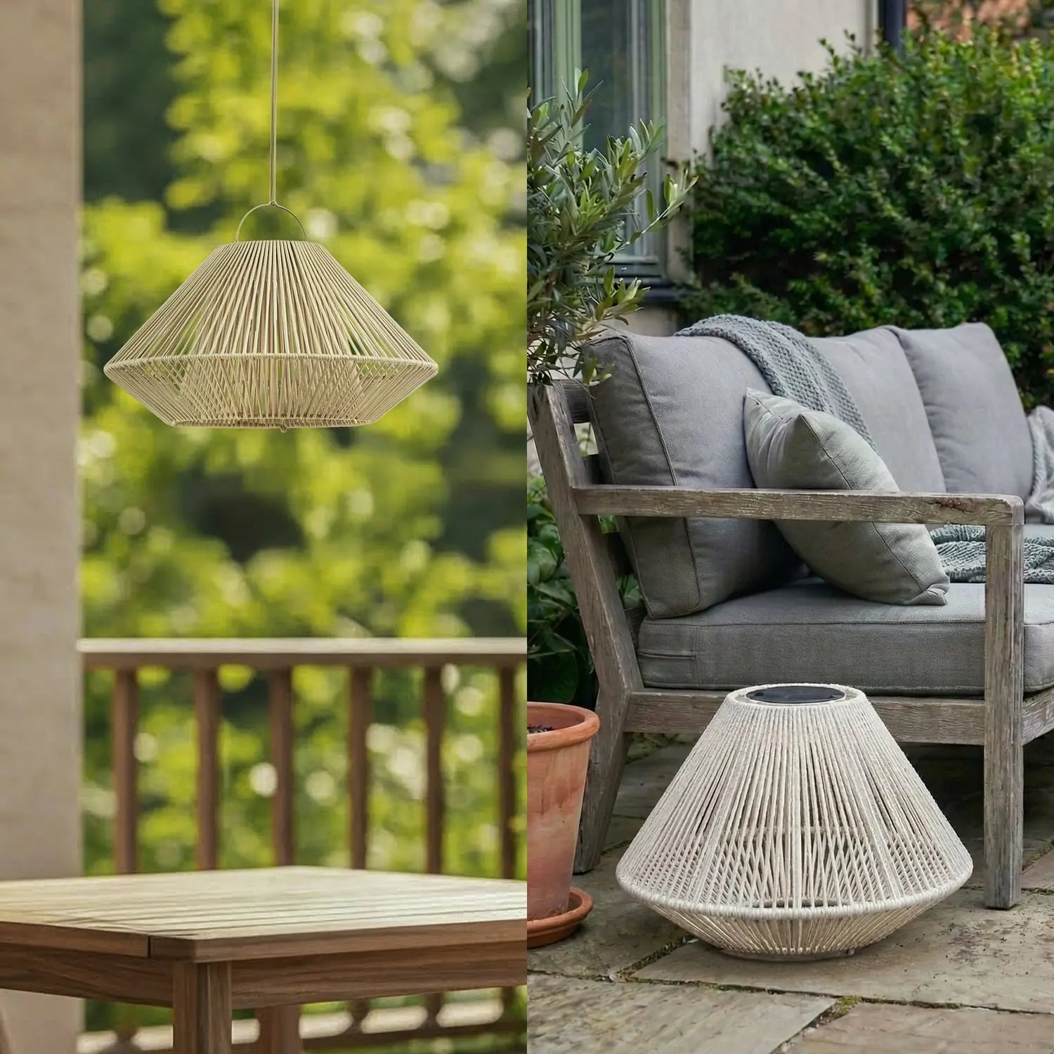 B-Ware Lindby Hängeleuchte Pendelleuchte Led Solar Lampe Beige Usb Akku Ip54 Außen - 4255830909443