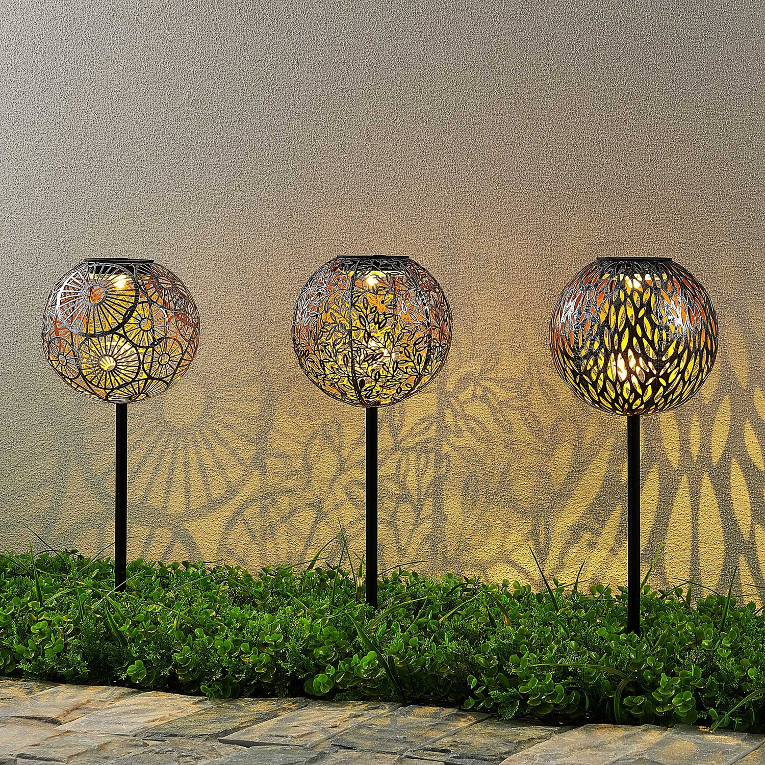 B-Ware Lindby Vilani Led Solarlampen 3er Set Gartenleuchte Wegeleuchte Deko Außenlicht - 4251096599398