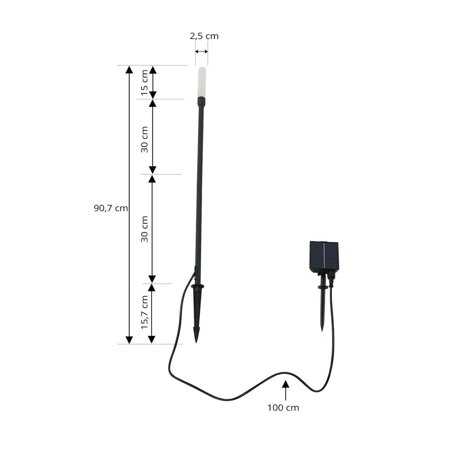 B-Ware Lindby Led Solarleuchte Gartenleuchte Balian Schwarz Aluminium 6 Stück - 4251911775358
