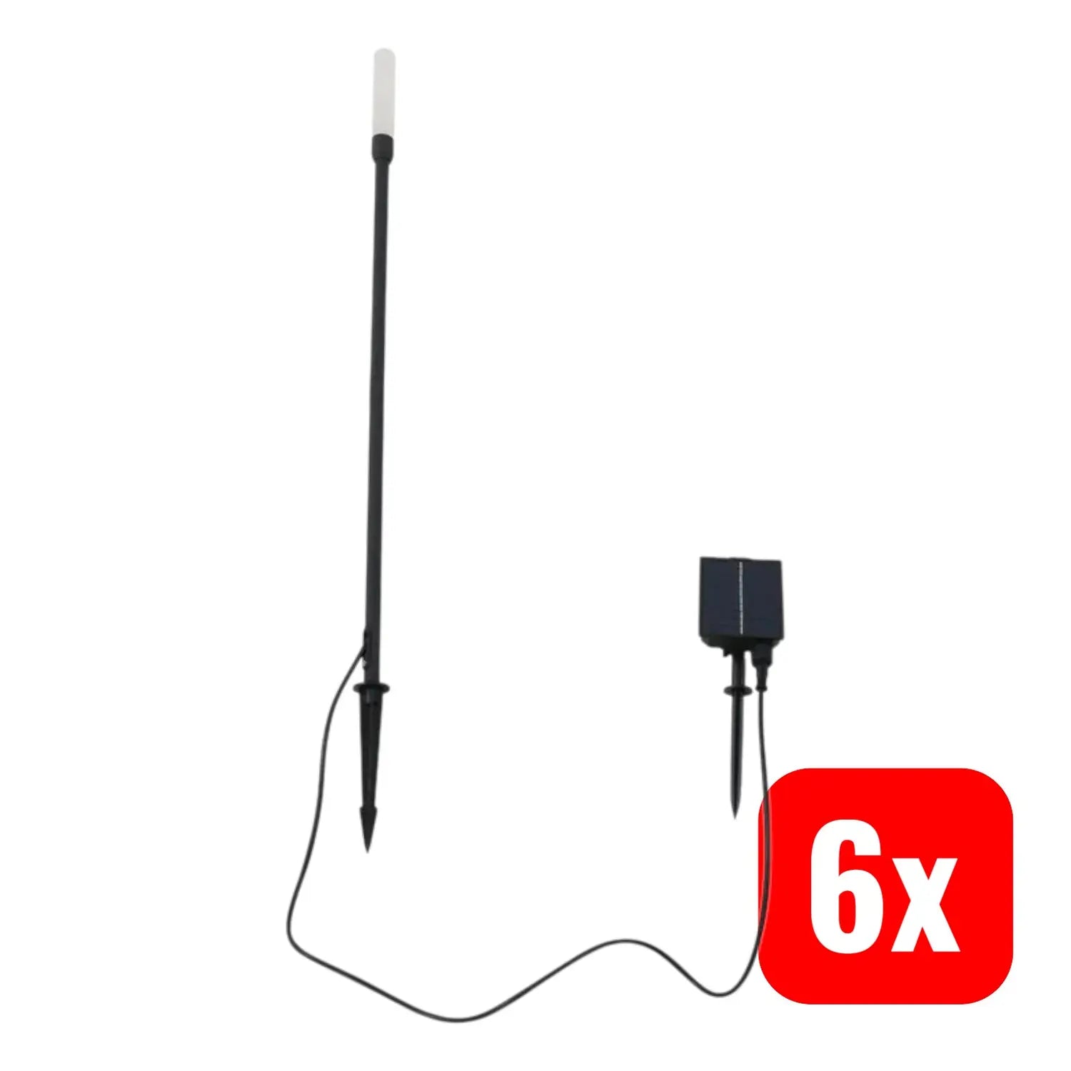 B-Ware Lindby Led Solarleuchte Gartenleuchte Balian Schwarz Aluminium 6 Stück - 4251911775358