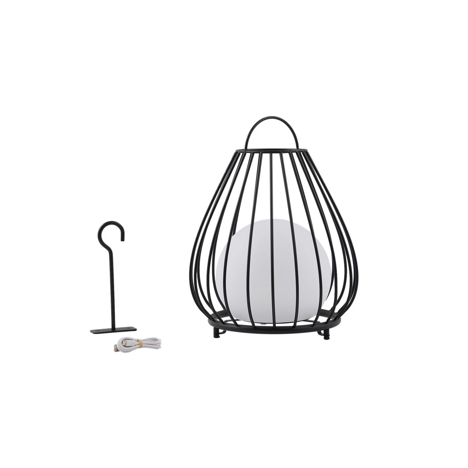 Lampe solaire LED Lindby de qualité B, plafonnier Kelda en aluminium noir de 38 cm à intensité variable