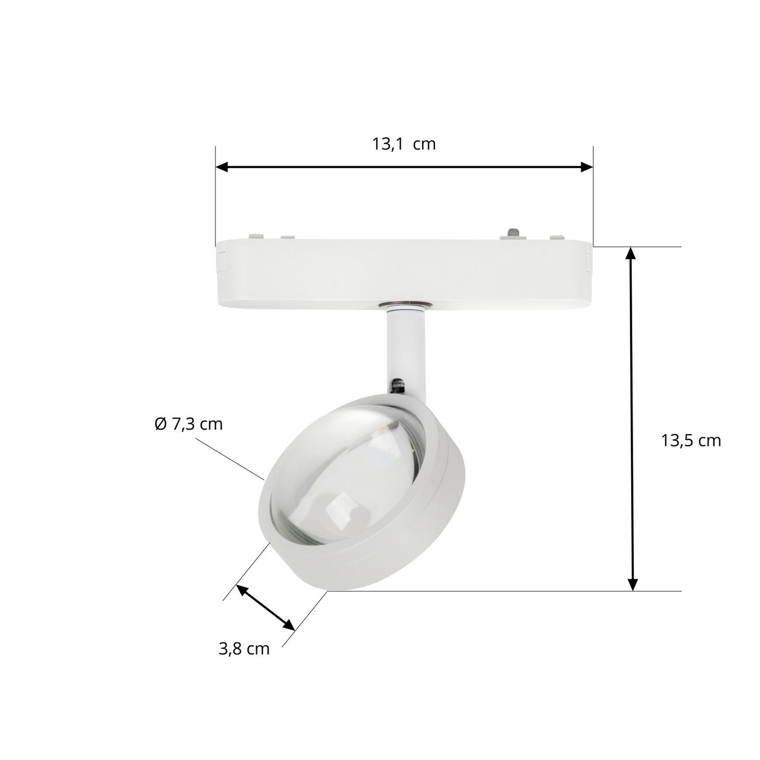 Lindby Led Spot Strahler Lumaro Schienensystem Weiß Dimmbar Aluminium 48 V 7,3cm B-Ware - 4251911789027