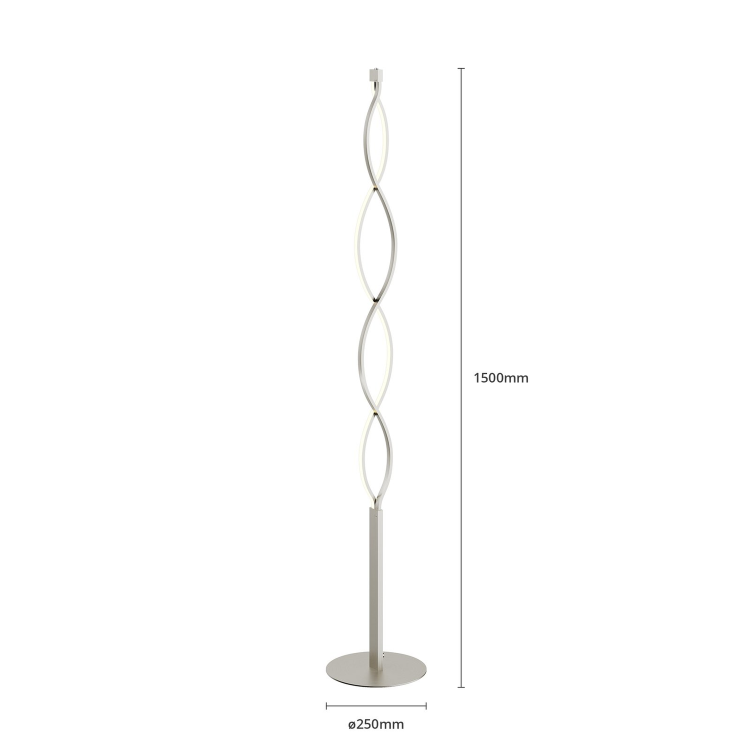B-Ware Lindby Stehlampe Standlampe Led Auron Nickel Metall Dimmer Lampe Siehe Text - 4251096530940