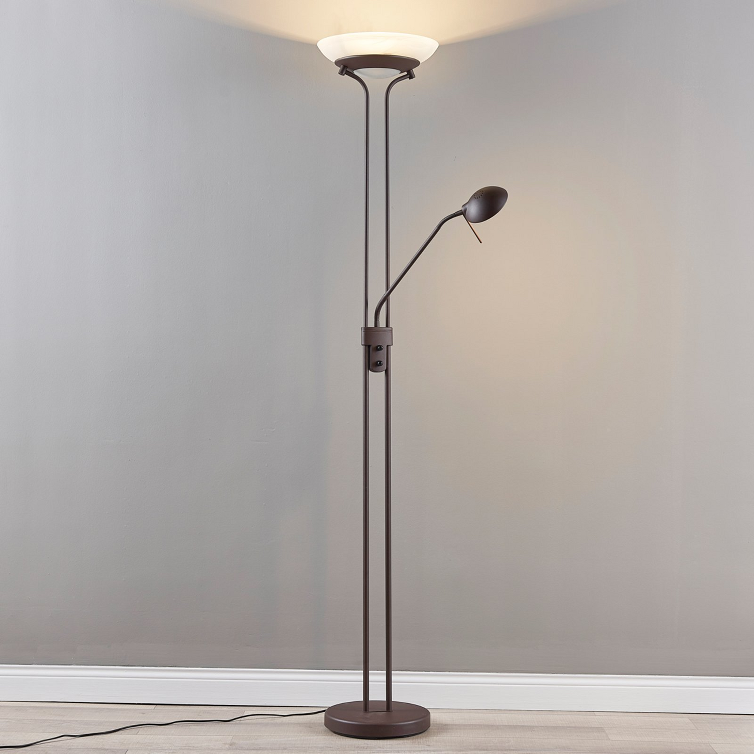 B-Ware Lindby Yveta Led Deckenfluter Stehleuchte Standleuchte Stehlampe 2 Fl Rostfarben