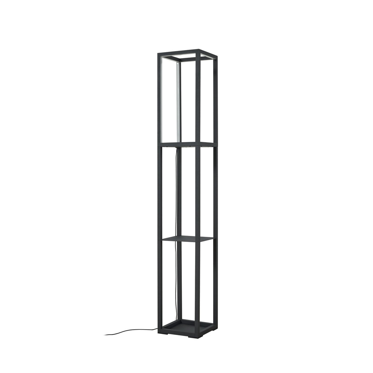 Lindby Stehleuchte Lampen LED Birta Regal schwarz Eisen dimmbar 155 cm - 4251911792188