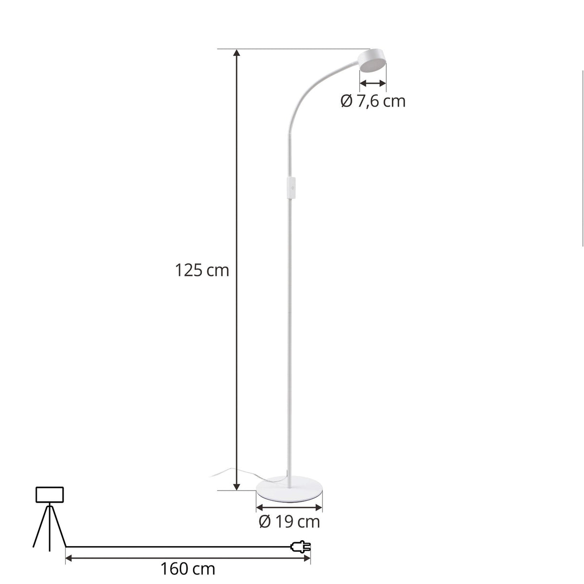 Lindby Stehleuchte Stehlampe LED Maori dimmbar weiß CCT Kunststoff Metall - 4251911774191