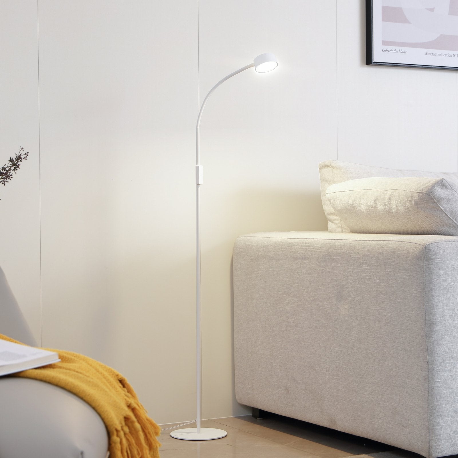 Lindby Stehleuchte Stehlampe LED Maori dimmbar weiß CCT Kunststoff Metall - 4251911774191