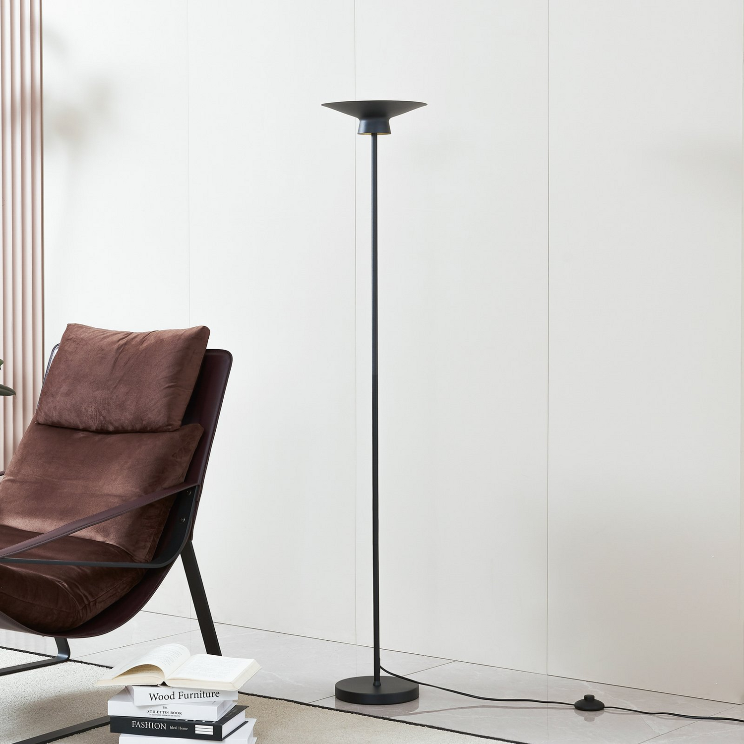 B-Ware Lindby Led Stehleuchte Norvind Schwarz Metall 1 Flammig Stehlampe Lampe Leuchte