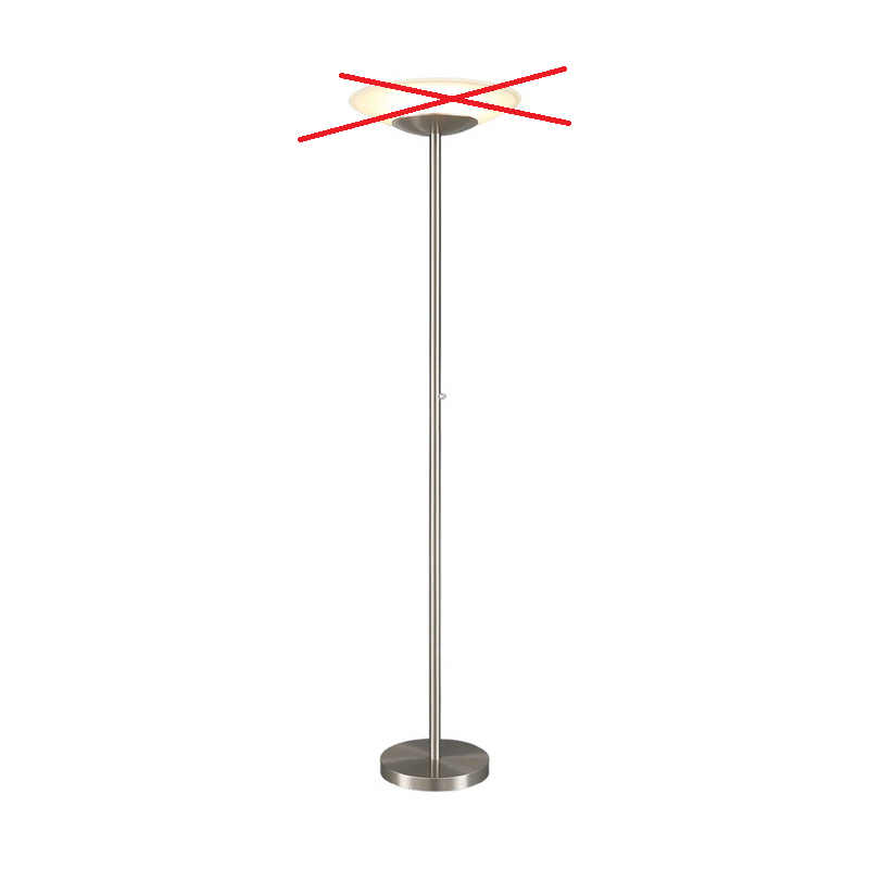 Lindby Stehleuchte Deckenfluter LED Ragna Nickel Metall Dimmer dimmbar990 - 4251096519648