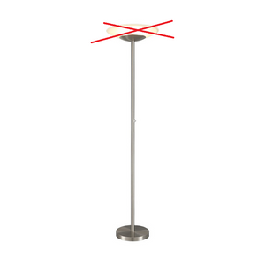 B-Ware Lindby Stehleuchte Deckenfluter LED Ragna Nickel Metall Dimmer dimmbar990