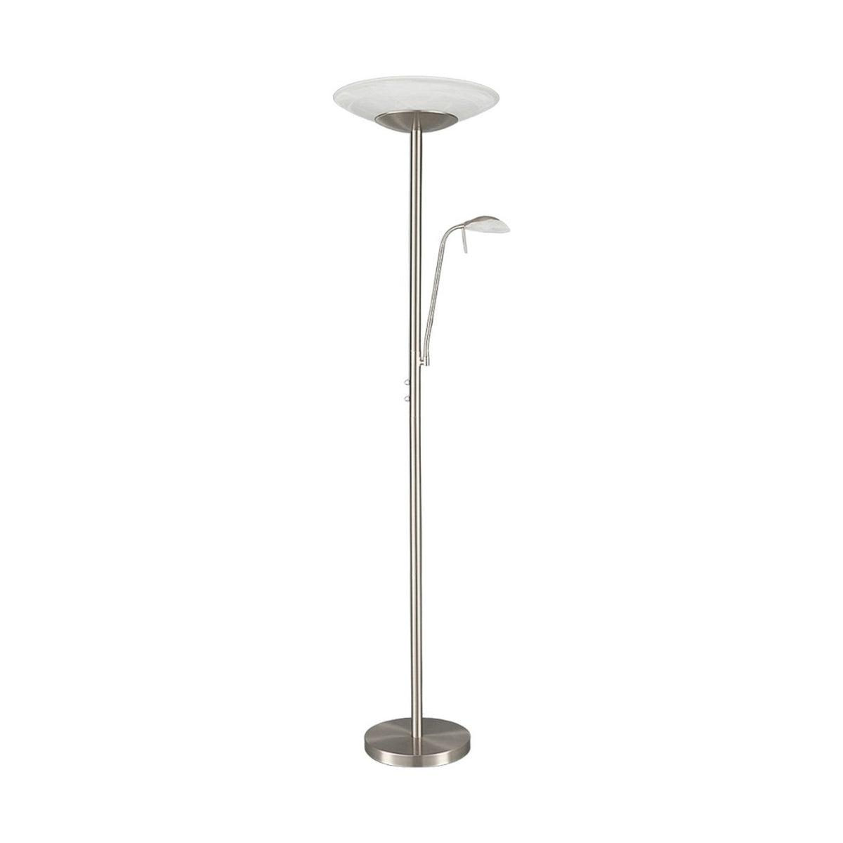Lindby Stehleuchte Deckenfluter LED Leselicht Ragna nickel dimmbar Leselampe - 4251096519662