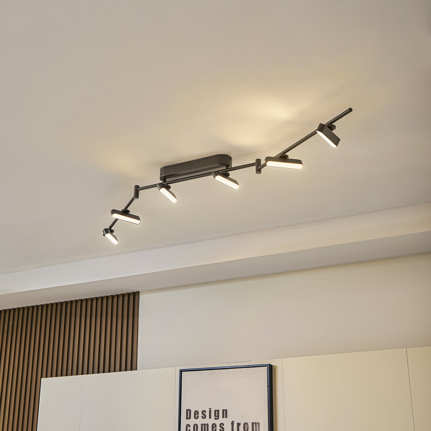 B-Ware Lindby Led Strahler Deckenleuchte Lichtleiste Eldrin Schwarz Dimmbar Sechsfla86 - 4251911791211