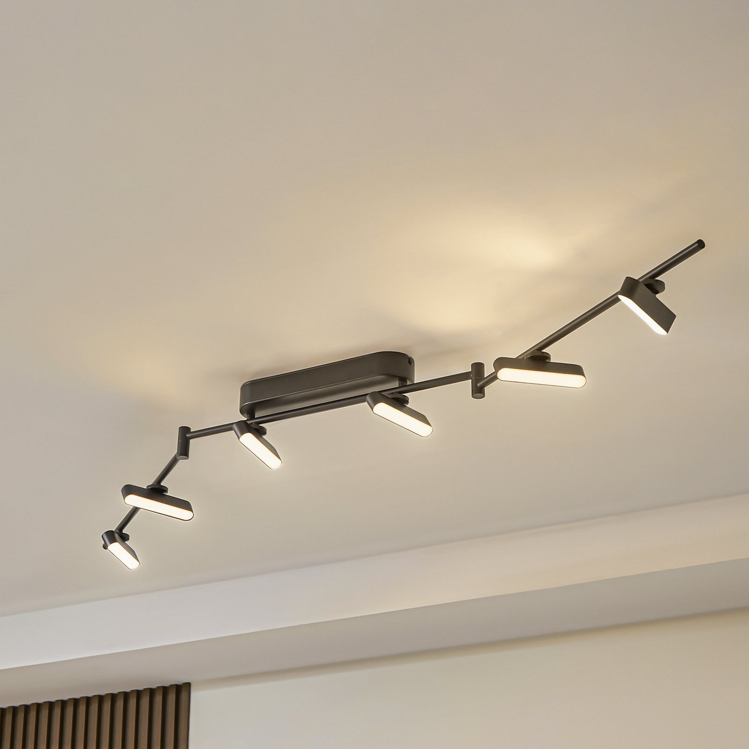 B-Ware Lindby Led Strahler Deckenleuchte Lichtleiste Eldrin Schwarz Dimmbar Sechsfla86 - 4251911791211