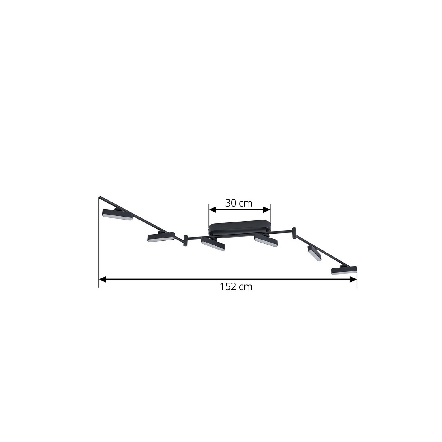 B-Ware Lindby Led Strahler Deckenleuchte Lichtleiste Eldrin Schwarz Dimmbar Sechsfla86 - 4251911791211
