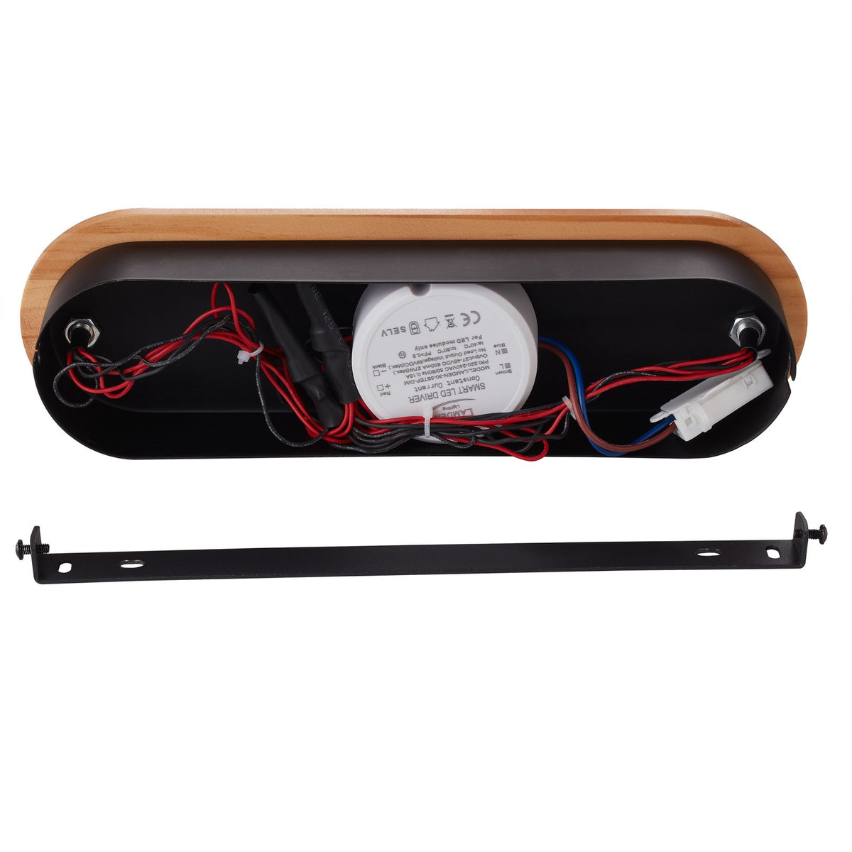 Lindby Strahler Spot LED Holz schwarz weiß 152 cm Deckenleuchte mit Dimmer - 4251911766110