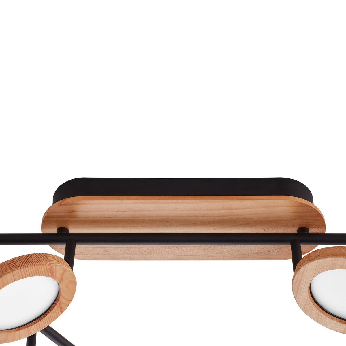 Lindby Strahler Spot LED Holz schwarz weiß 152 cm Deckenleuchte mit Dimmer - 4251911766110