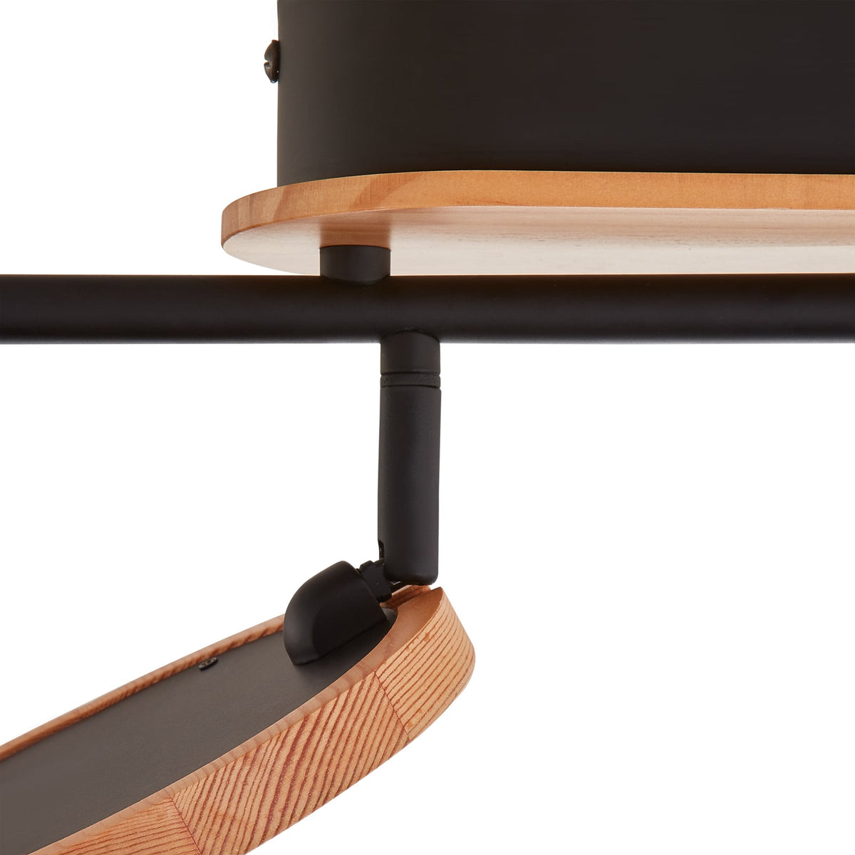 Lindby Strahler Spot LED Holz schwarz weiß 152 cm Deckenleuchte mit Dimmer - 4251911766110