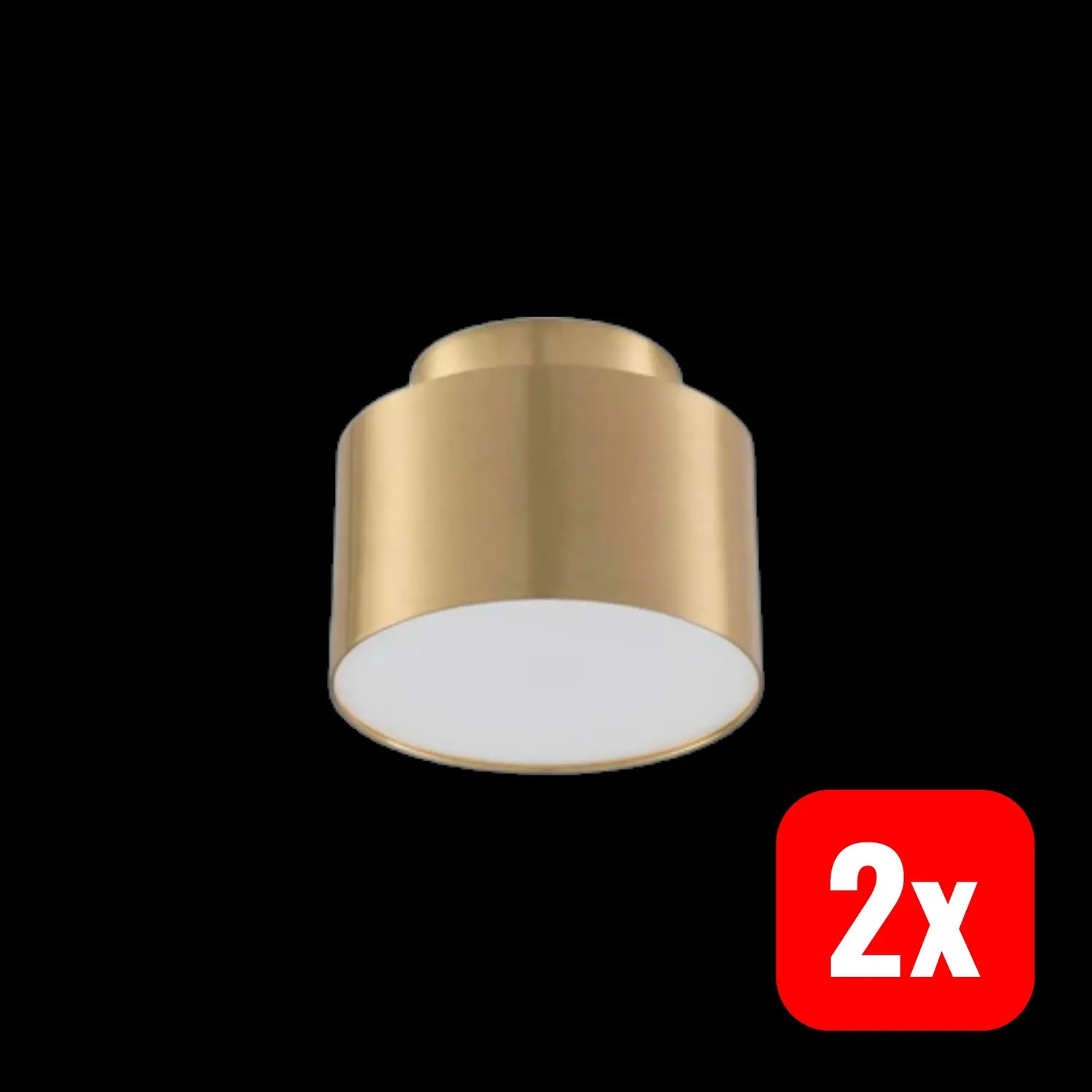 B-Ware Lindby Led Strahler Nivoria 11 X 8,8 Cm Goldfarben Alu Deckenlampe Lampe 2 Stück - 4251911776072