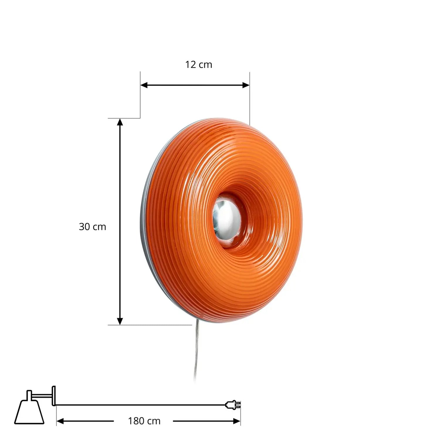 B-Ware Lindby Tischleuchte Wandleuchte Led Lampe Fjora Orange Chrom Glas Metall Dimmbar - 4255830905506