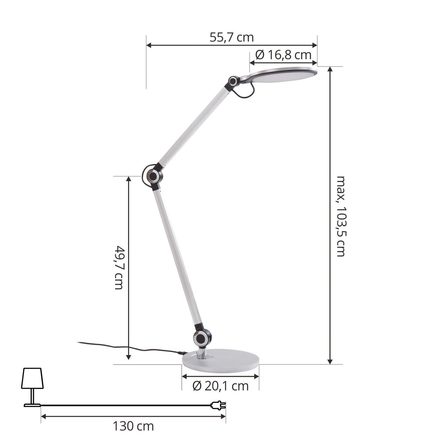 Lindby Nyxaris Led Tischleuchte Tischlampe Leuchte Lampe Tischlicht Licht Spot B-Ware - 4251911775600