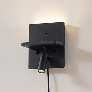 B-Ware Lindby Led Wandlampe Leuchte Auden Wandlampe Schwarz Stecker Ladestation
