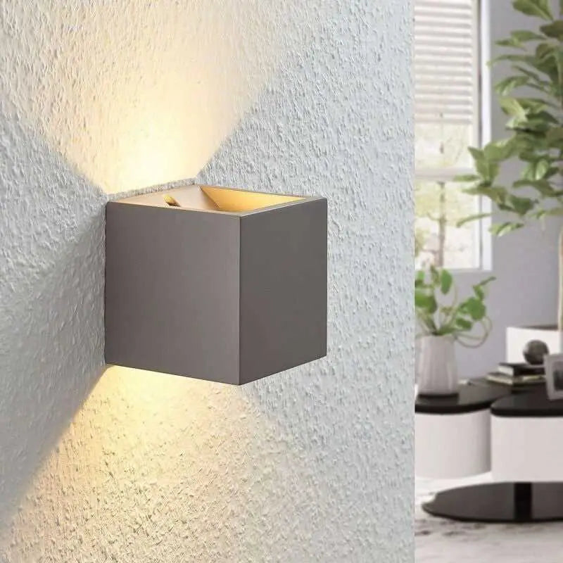 B-Ware Lindby Wandleuchte Wandlampe Led Beton Cataleya Grau Wohnbereich 11,5 Cm 300339 - 4251096560411