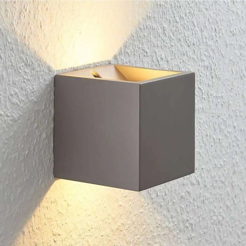 B-Ware Lindby Wandleuchte Wandlampe Led Beton Cataleya Grau Wohnbereich 11,5 Cm 300339 - 4251096560411