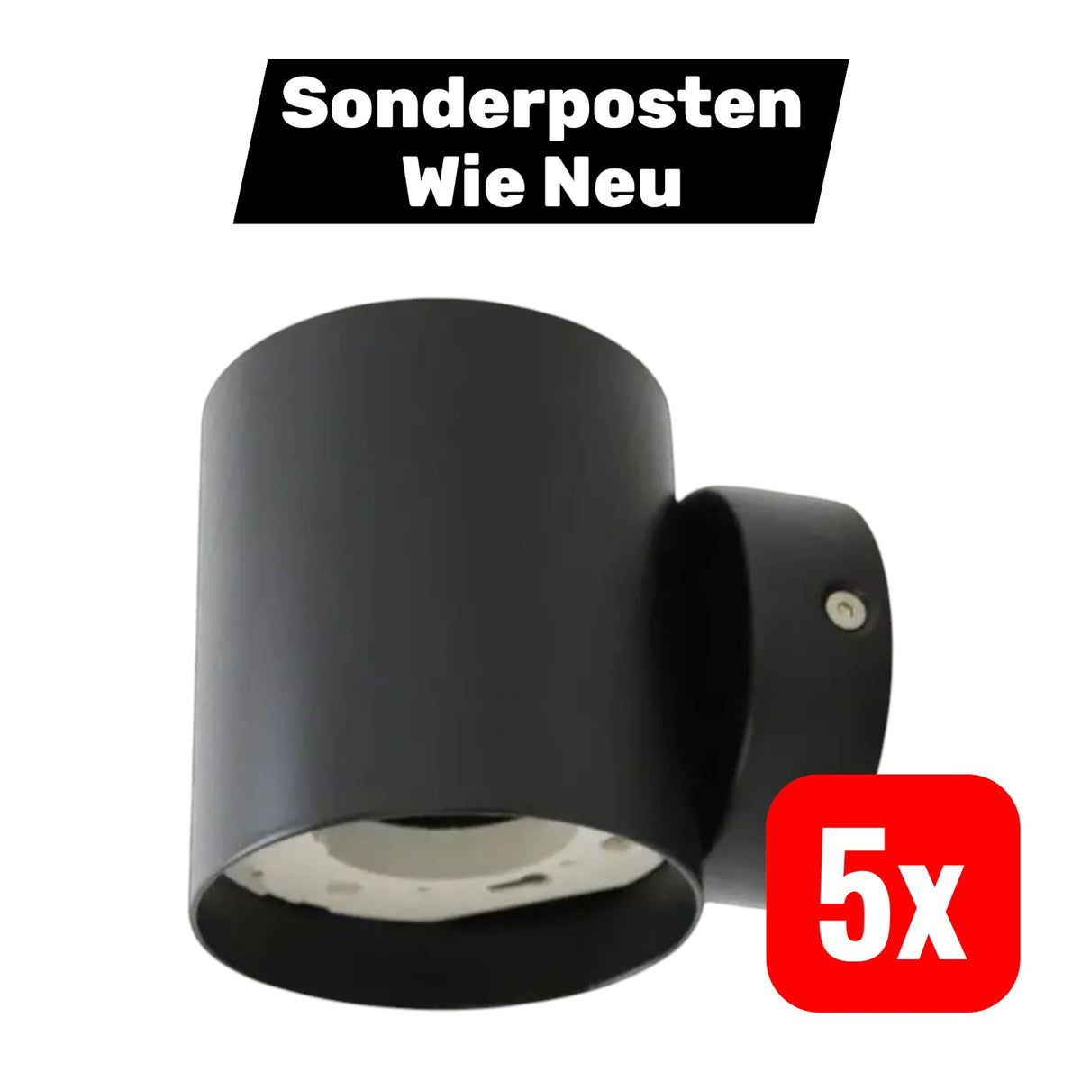 Lindby Wandlampe Wandleuchte LED Lampe Fassung oben unten schwarz - 4251911770551