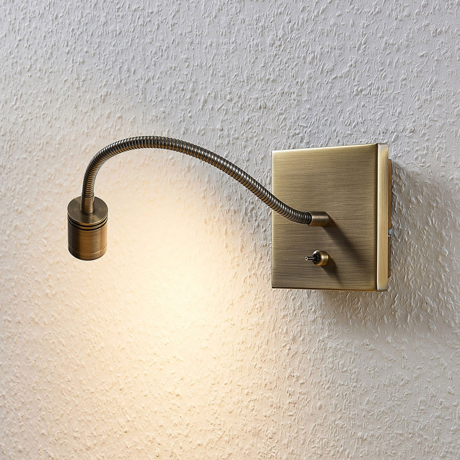 B-Ware Lindby Wandlampe Wandleuchte Led Leselampe Mayar Messing Metall 2 Stück - 4251096556872