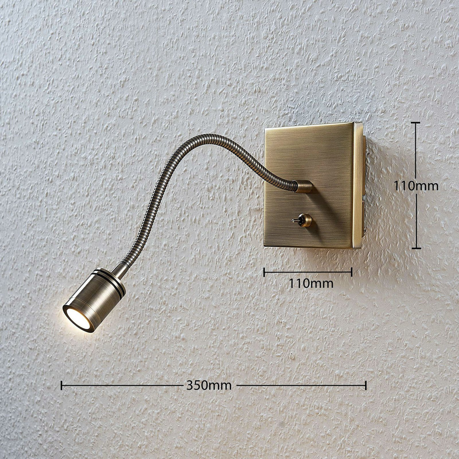 B-Ware Lindby Wandlampe Wandleuchte Led Leselampe Mayar Messing Metall 2 Stück - 4251096556872