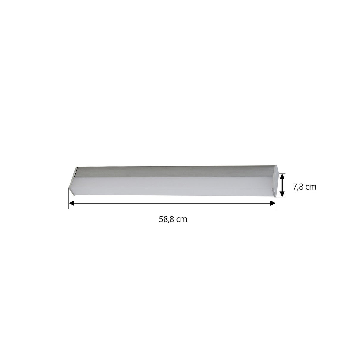 LED Wandlampe Wandleuchte Lindby Philippa Aluminium eckig alufarben 59 cm IP44 - 4251911795868