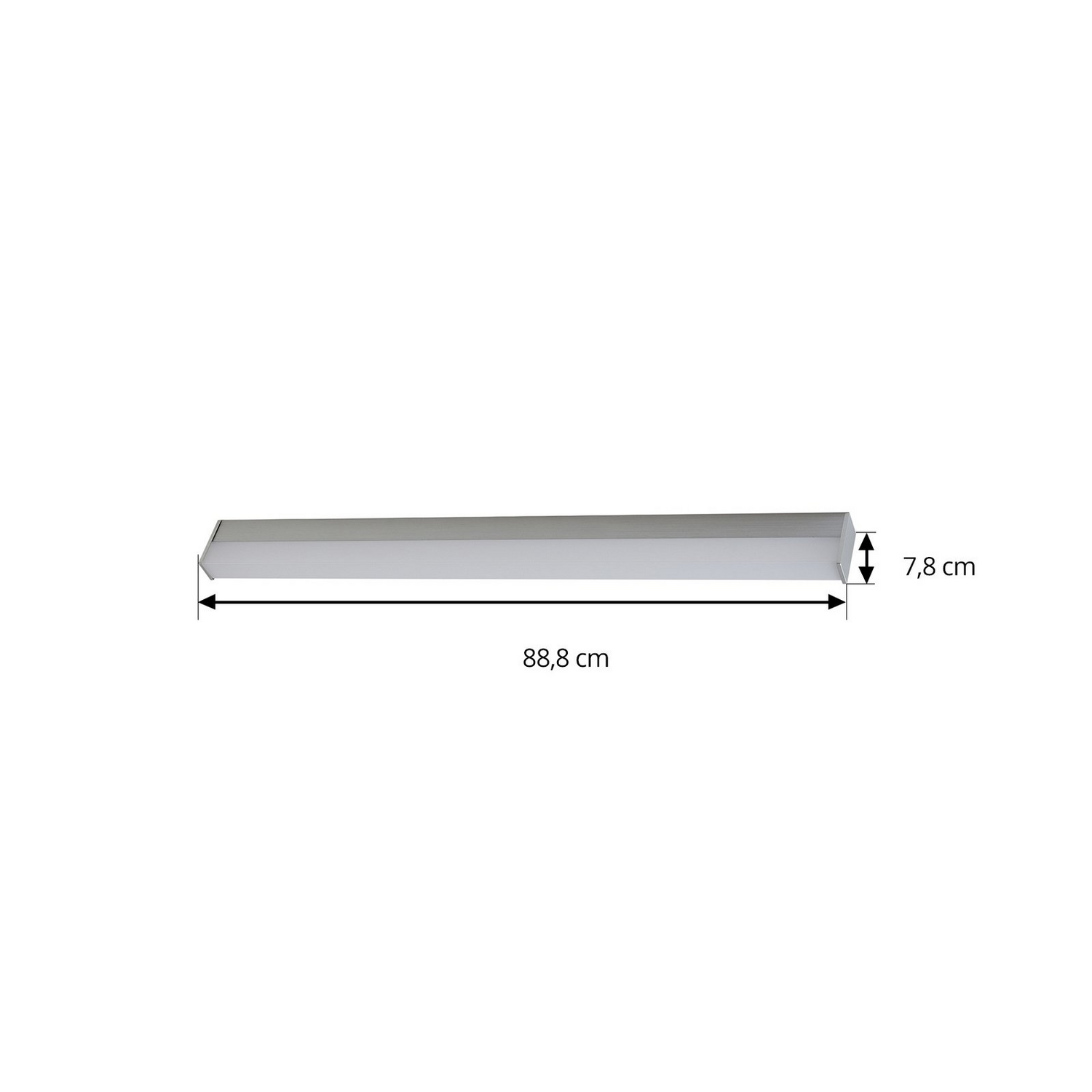 Lindby Led Wandlampe Leuchte Philippa Eckig 89 Cm Alufarben Ip44 B-Ware - 4251911795875