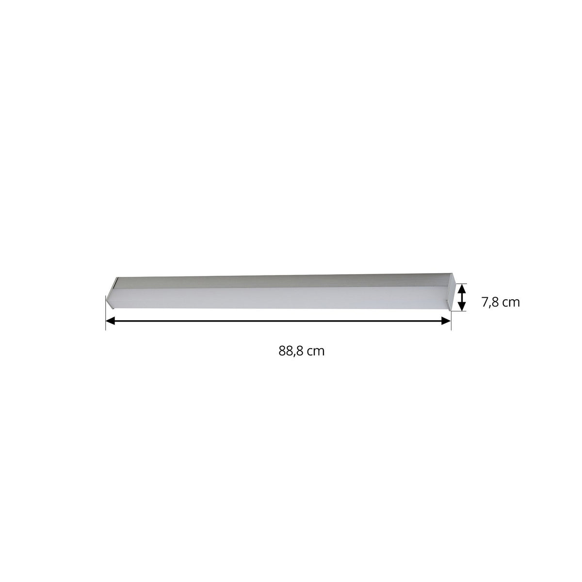Lindby Wandlampe Wandleuchte LED Philippa Aluminium Acryl IP44 eckig alufarben - 4251911795875
