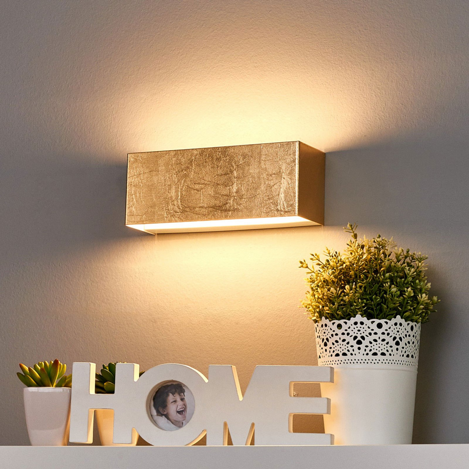 B-Ware Lindby Led Wandleuchte Quentin Lampe Flurleuchte Wandlampe Led 10 W Gold 2 Stück - 4251096512113