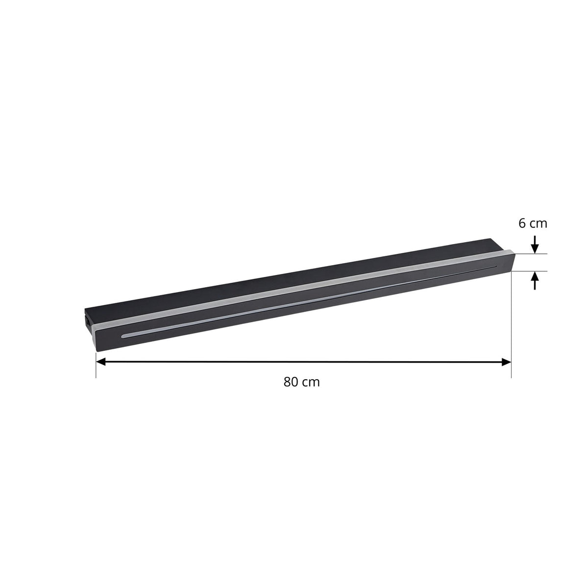 Lindby LED-Wandleuchte Wandlampe Benario Aluminium schwarz Beleuchtung 80 cm - 4251911794762