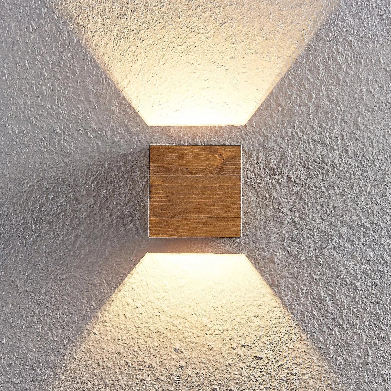 B-Ware Lindby Led Wandleuchte Wandlampe Benicio Leuchte Lampe Holz Eckig 11 Cm - 8502193149568