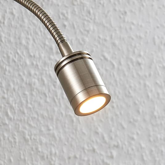 B-Ware Lindby Wandleuchte Wandlampe Led Nickelfarben Flexarm Beleuchtung Eisen