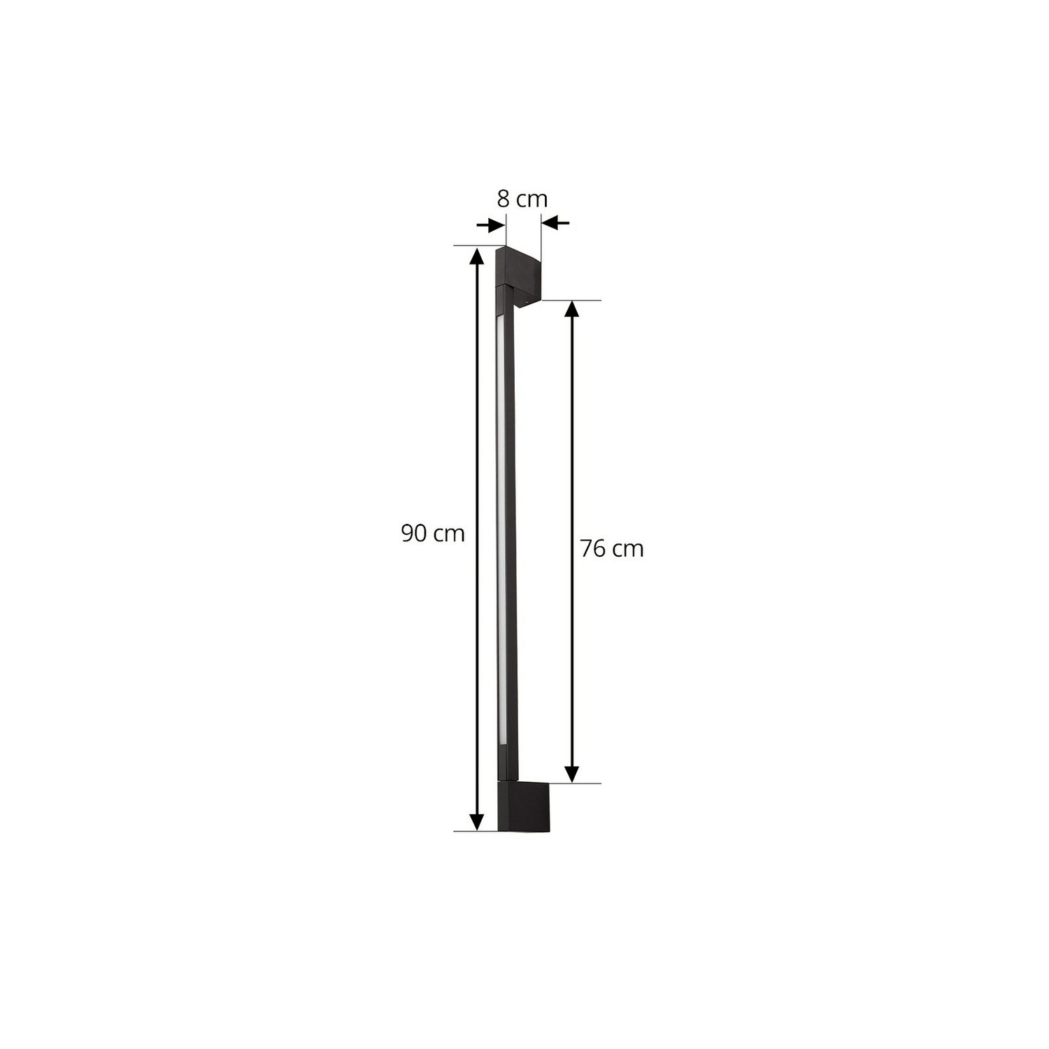 Lindby Led Wandleuchte Leuchte Neano Schwarz Metall Ip54 90cm Innenbeleuchtung B-Ware