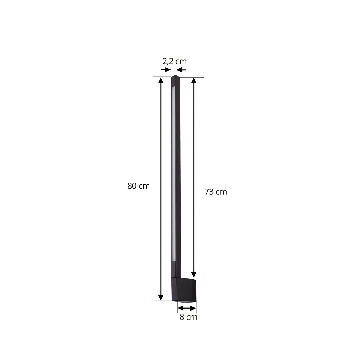 Lindby Led Wandleuchte Neano Lampe Ip54 Schwarz Metall 80cm Außenwandleuchte B-Ware
