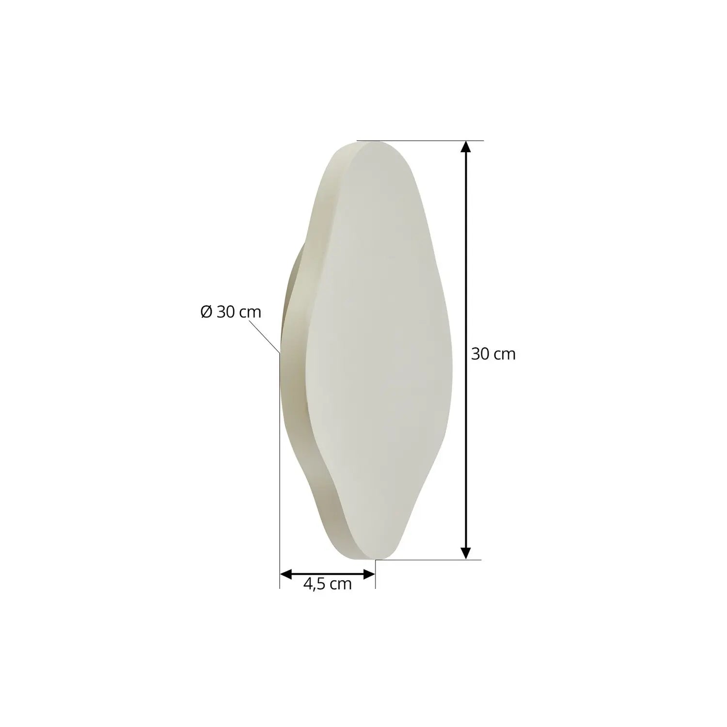 B-Ware Lindby Wandleuchte Wandlampe Led Leuchte Beige Gips Nielson 30 Cm Hoch Innenraum - 4251911794175