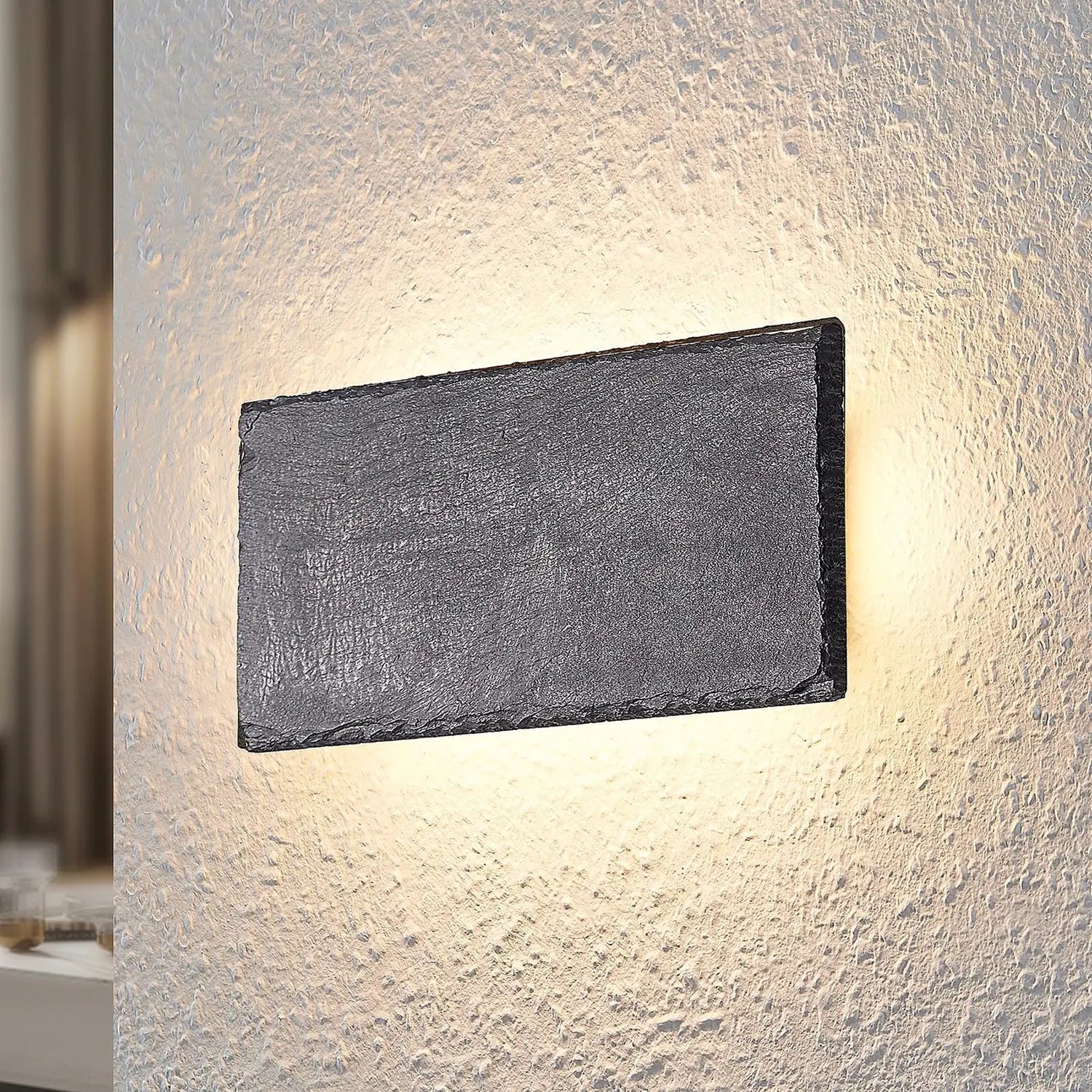B-Ware Lindby Peetu Led Wandleuchte Schiefer Wandleuchte Wandlampe Wandlicht Lampe Led  - 4251911704587